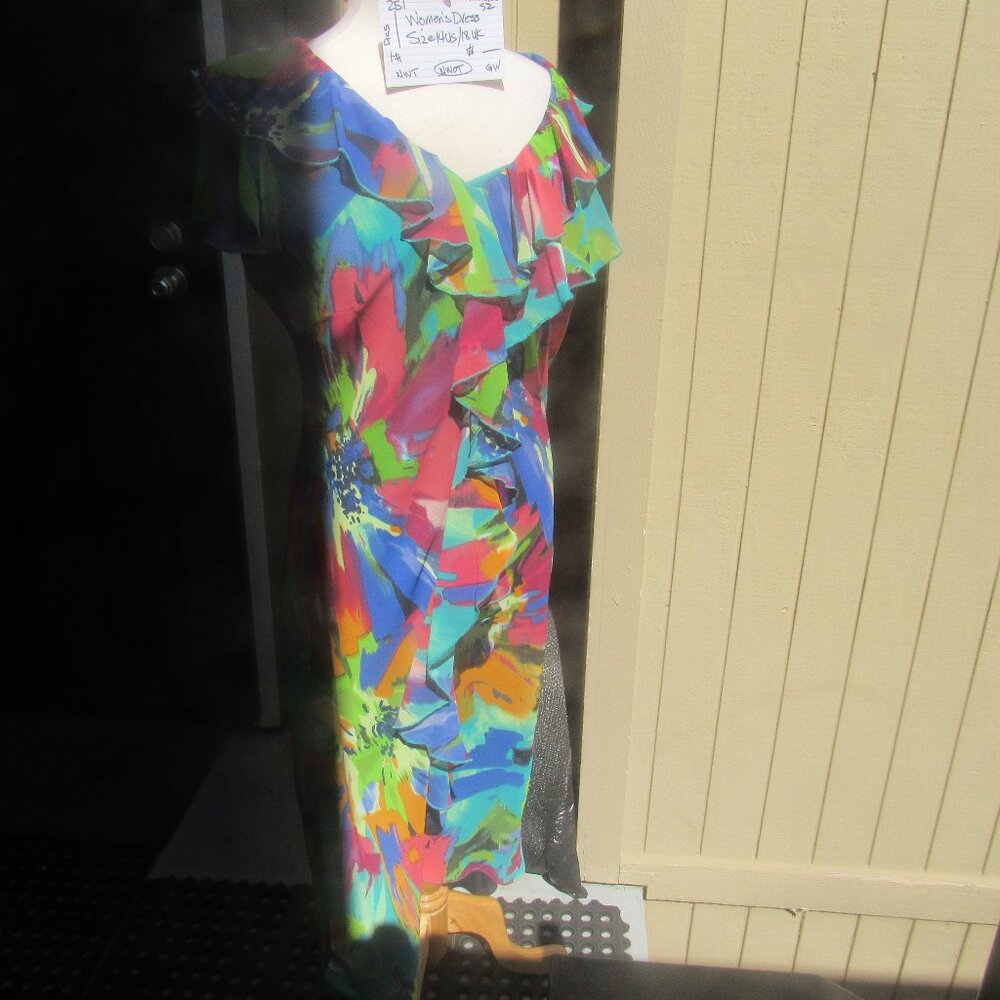 #251  NEW WOMEN'S AIRY CHIFFON SUMMER DRESS BY PER UNA  (SIZE 14US / 18UK)